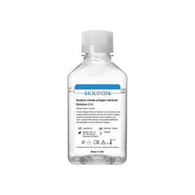 Biologix® Sodium Citrate Buffer (0.1M),  PH6.0, 500mL/ Bottle, 10 Bottles/Case