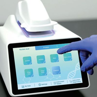 Microvolume UV-Vis spectrophotometer，7‘ touch screen, Min samples volume: low to 0.5ul,  110V-220V, 50Hz/60Hz, 1/Case