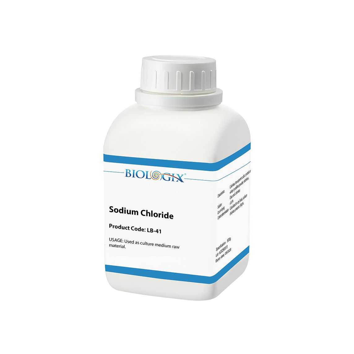 Biologix® Sodium Chloride, Injection Grade, Powder, 500g/Bottle, 10 Bottles/Case