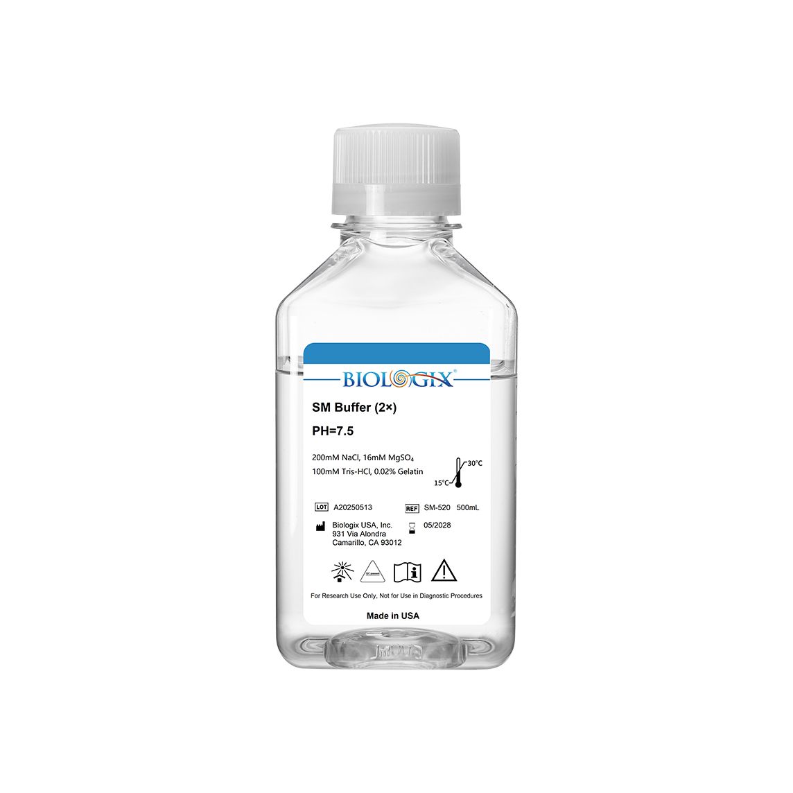 Biologix® SM ( Supermicro ) Buffer (2X), PH7.5, 500mL/Bottle, 10 Bottles/Case