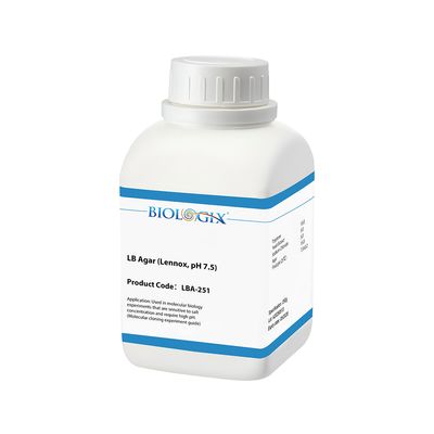 Biologix® LB Agar (Lennox, Low-Salt Version), Low-Salt Version, Powder, 250g/Bottle, 10 Bottles/Case
