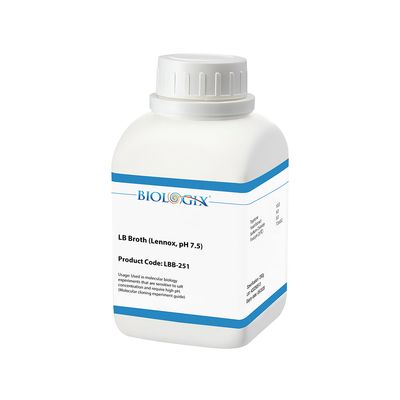 Biologix® LB Broth (Lennox), Low-Salt Version, Powder, 250g/Bottle, 10 Bottles/Case