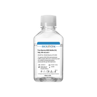 Biologix® Tris-glycine-SDS (TGS) Electrophoresis Buffer (1×), pH8.3, 500mL/Bottle, 10 Bottles/Case