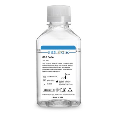 Biologix® SDS ( Sodium dodecyl sulfate ) Buffer, 500mL/ Bottle, 10 Bottles/Case