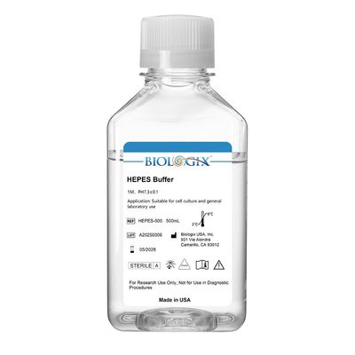 Biologix® HEPES Buffer, pH7.3, Sterile, 500mL/ Bottle, 10 Bottles/Case