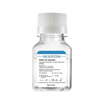 Biologix® Water for Injection( WFI ), Sterile, 100mL/ Bottle, 20 Bottles/Case