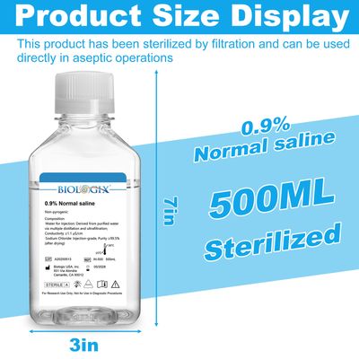 Biologix® 0.9% Normal Saline Solution, 500mL/Bottle