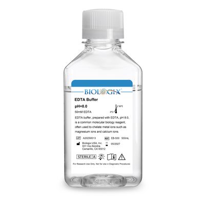 Biologix® EDTA Buffer, PH8.0, 500mL/ Bottle, 10 Bottles/Case