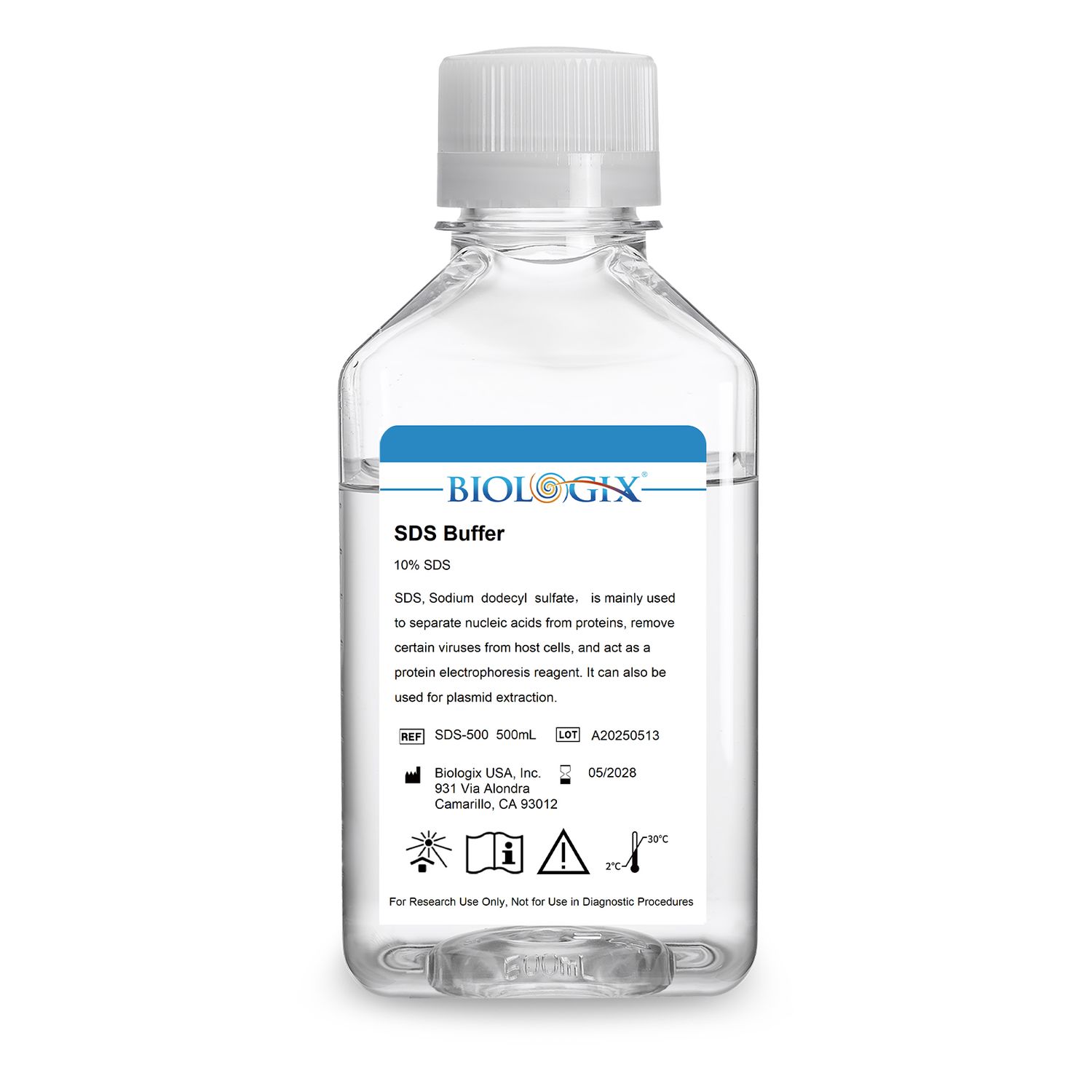 Biologix® SDS ( Sodium dodecyl sulfate ) Buffer, 500mL/ Bottle, 10 Bottles/Case
