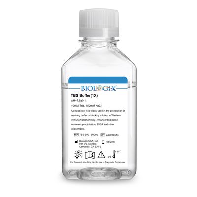 Biologix® TBS Buffer (1×), PH7.6, 500mL/ Bottle, 10 Bottles/Case