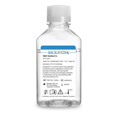 Biologix® TBST Buffer (1×), PH7.4, 500mL/Bottle, 10 Bottles/Case