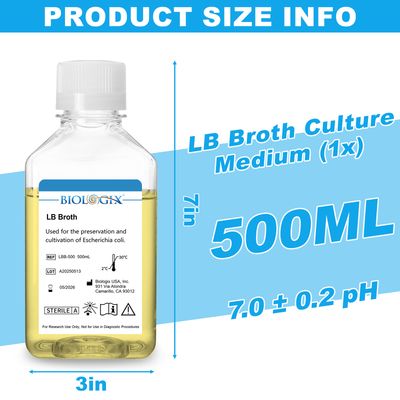 Biologix® LB broth Medium, Sterile, 500ml/Bottle