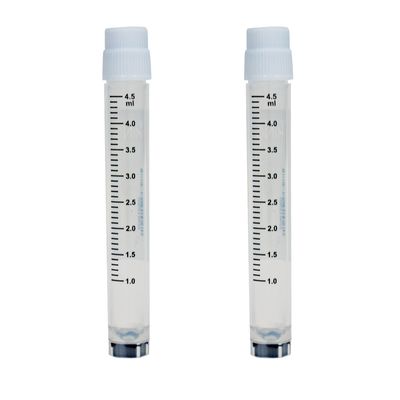 5ml Cryogenic Vials, Side &amp; Bottom Barcoded, External Thread, White, 25/Bag, 1000/Case