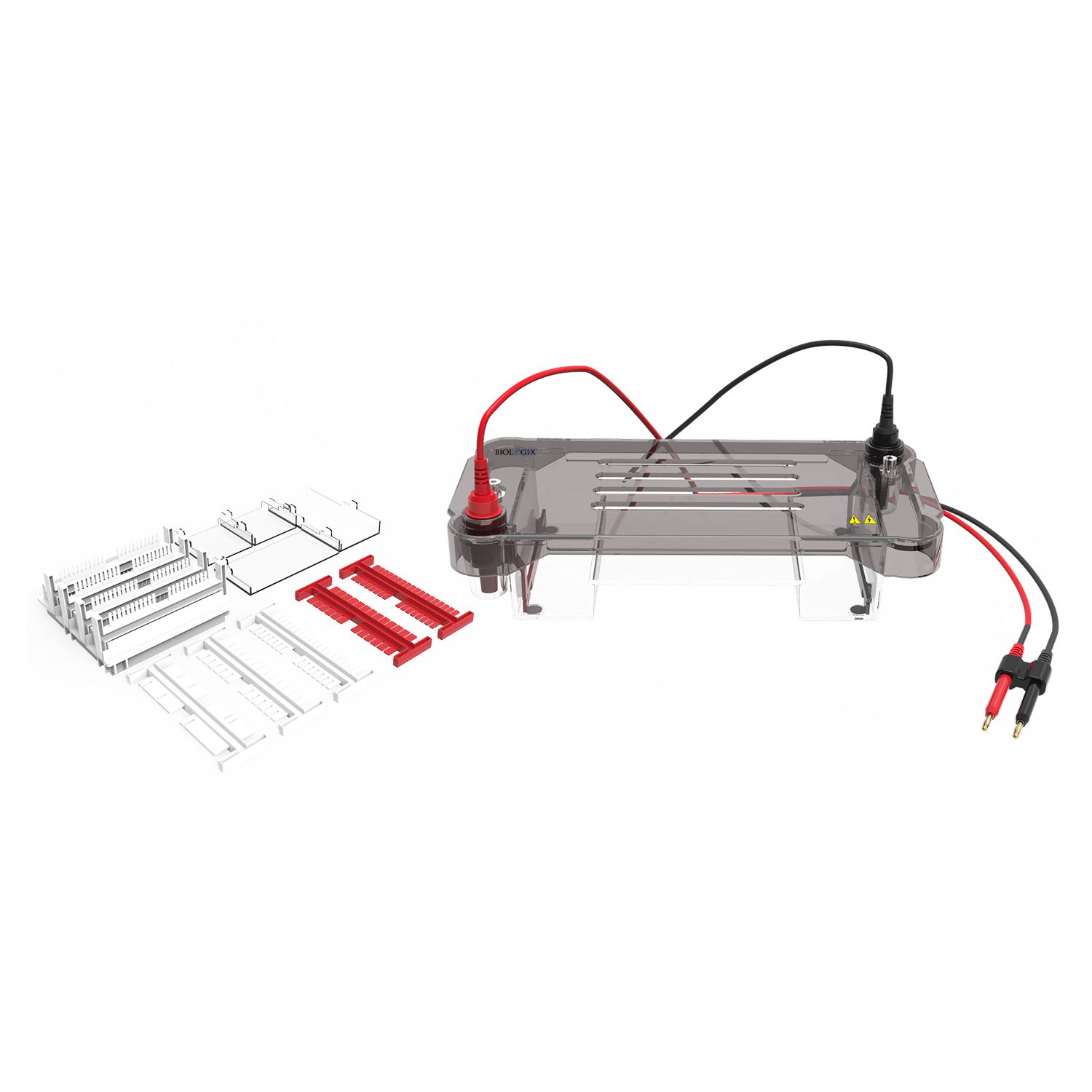 Biologix® Multi-function horizontal electrophoresis tank, 7 sample combs included