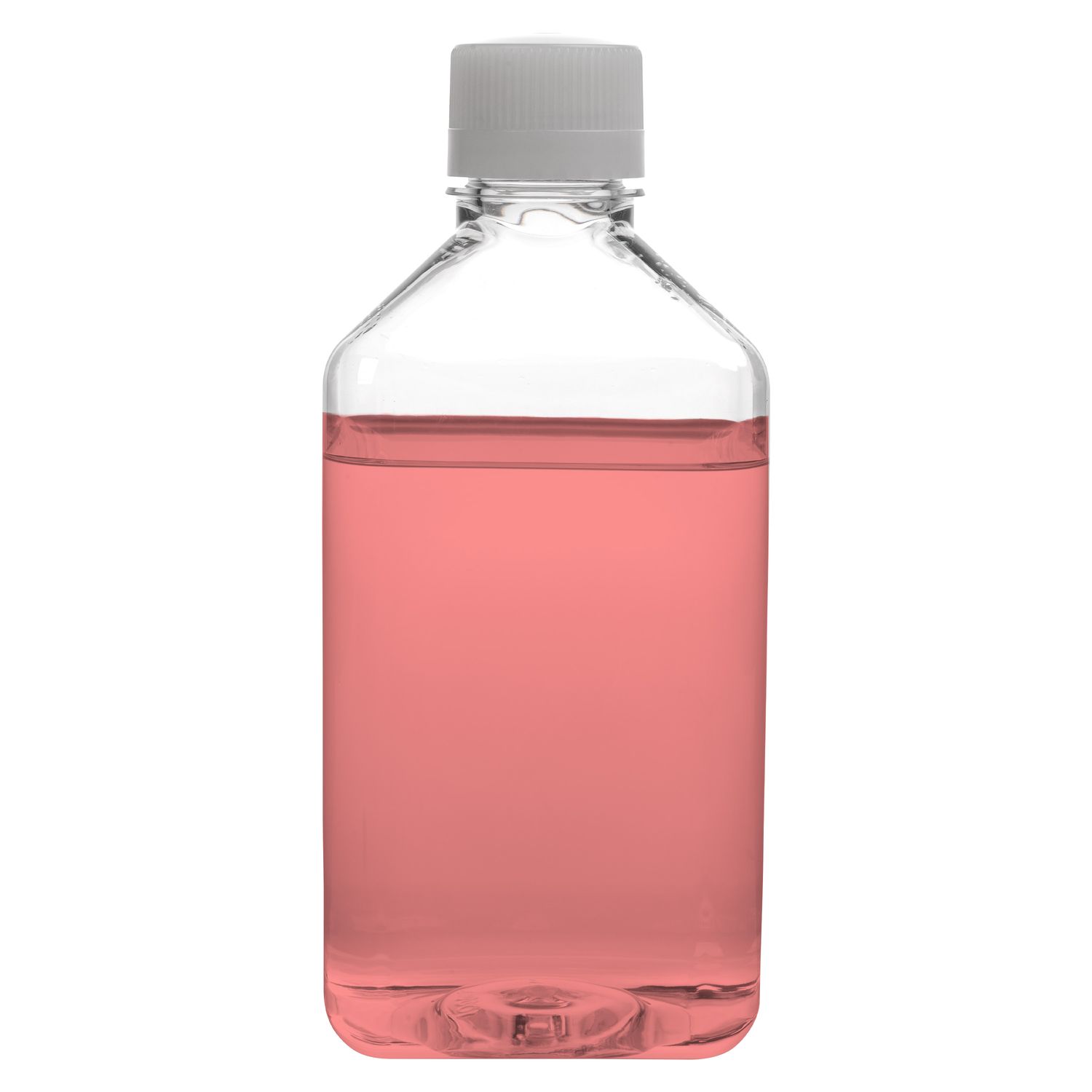 Square Bottle, PET Material, Sterile, 125/1000 mL