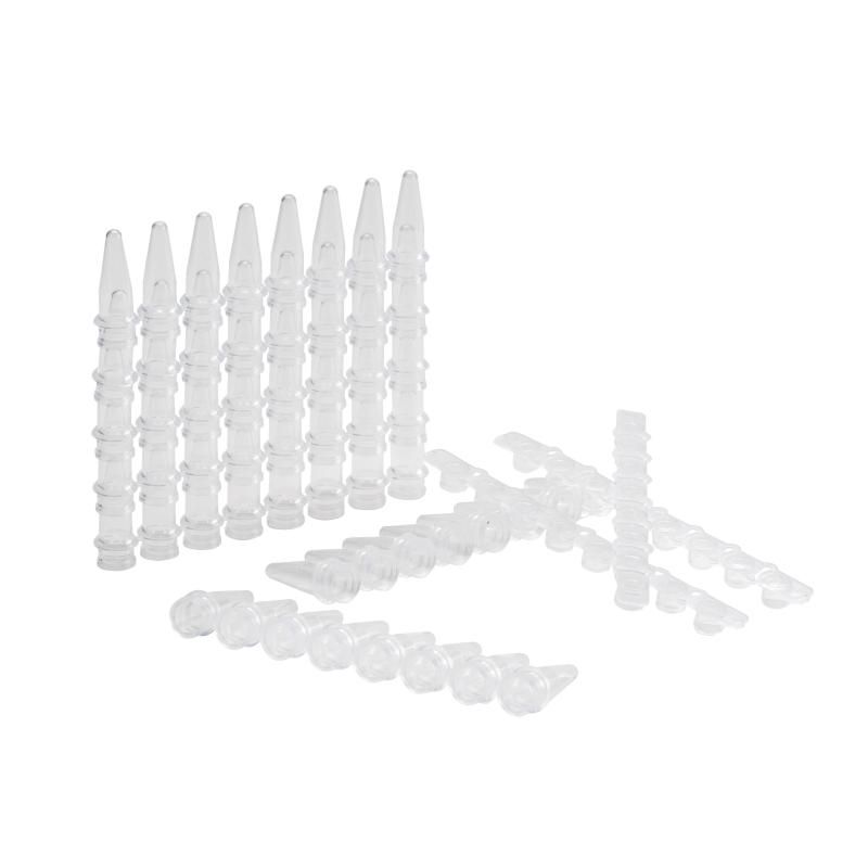 0.2ml-8-Strip PCR Tubes with Caps, Clear, 125/Pack, 1250/Case