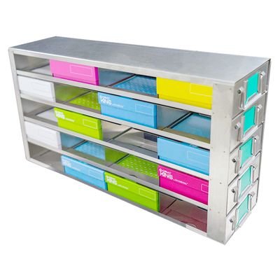 CryoKING® Side Access Drawer Freezer Racks, Stainless steel, 1 Piece/Case