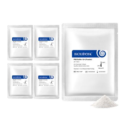 Biologix® Phosphate Buffered Saline 10X, PBS Premixed Powder, Individually Packaged, 7.4pH, 1L/Bag, 5 Bags