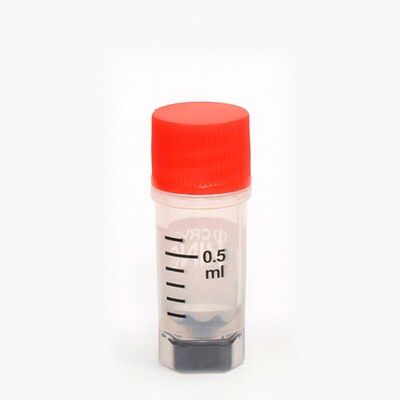 Biologix® 0.5ml Cryogenic Vials, Bottom Barcode, External Thread, 25/Bag, 500/Pack, 1000/Case