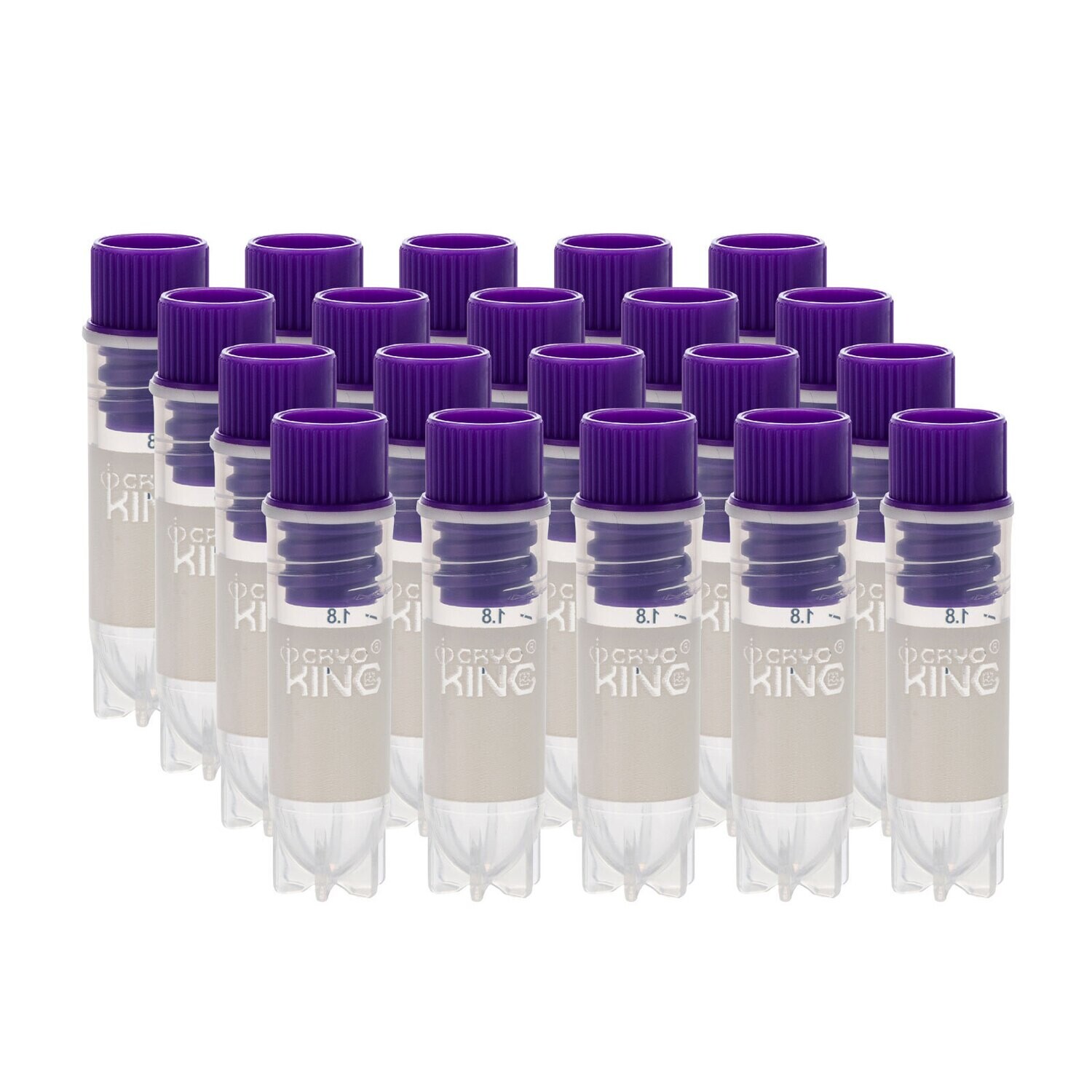 Biologix® 2.0mL Cryogenic Vials, Internal Thread, Non-Barcoded,     25/Bag, 500/Pack, 1000/Case