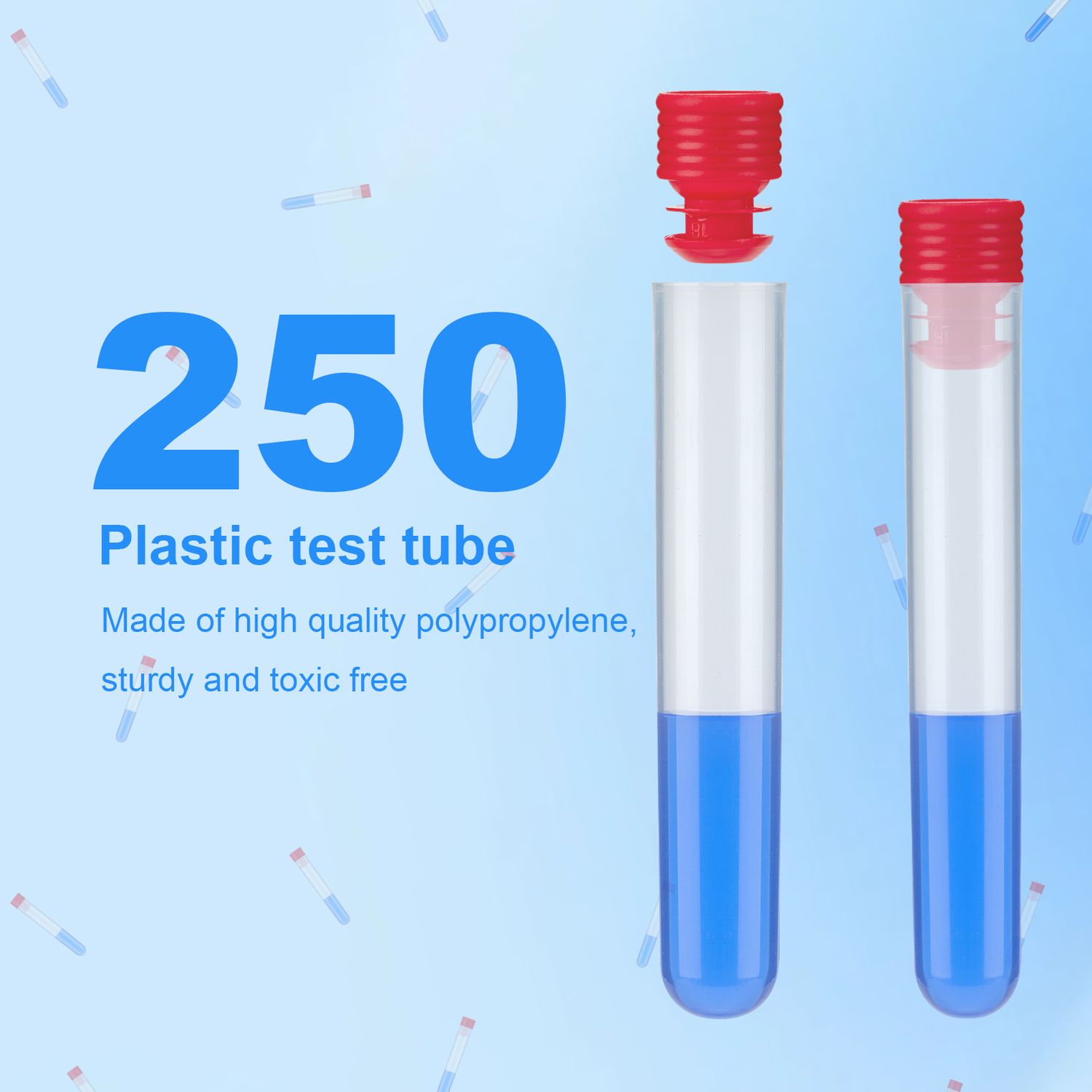 Biologix® Test Tubes-8mL, 250Pcs/Pack, 2000Pcs/Case, Package: Pack(250 Pcs)