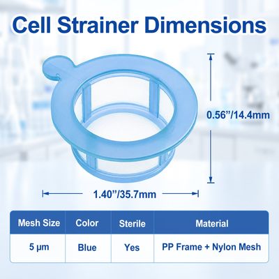 Biologix® Cell Strainers, 5/10/20/40/70/100μm, Individual Package, Case of 100