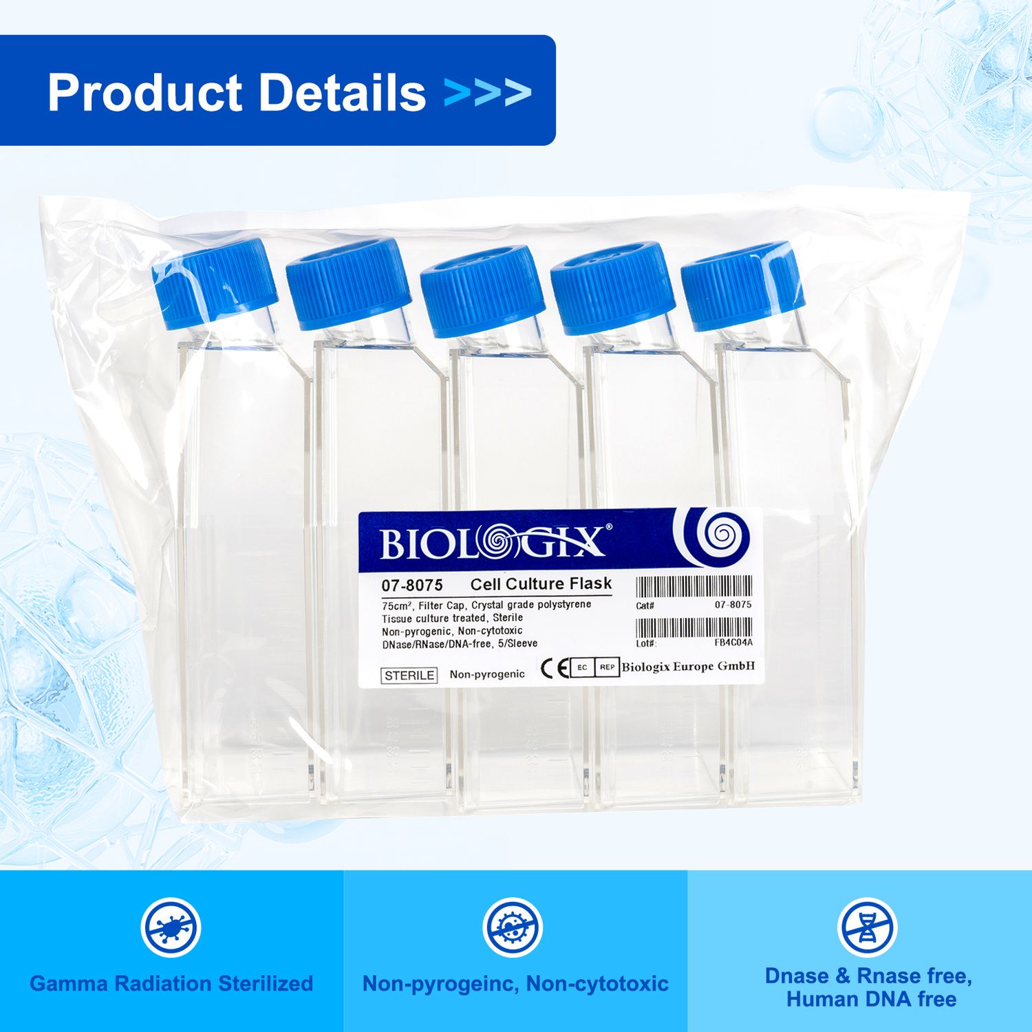 Cell Culture Flask | 250ml | Surface Treatment | Sterile