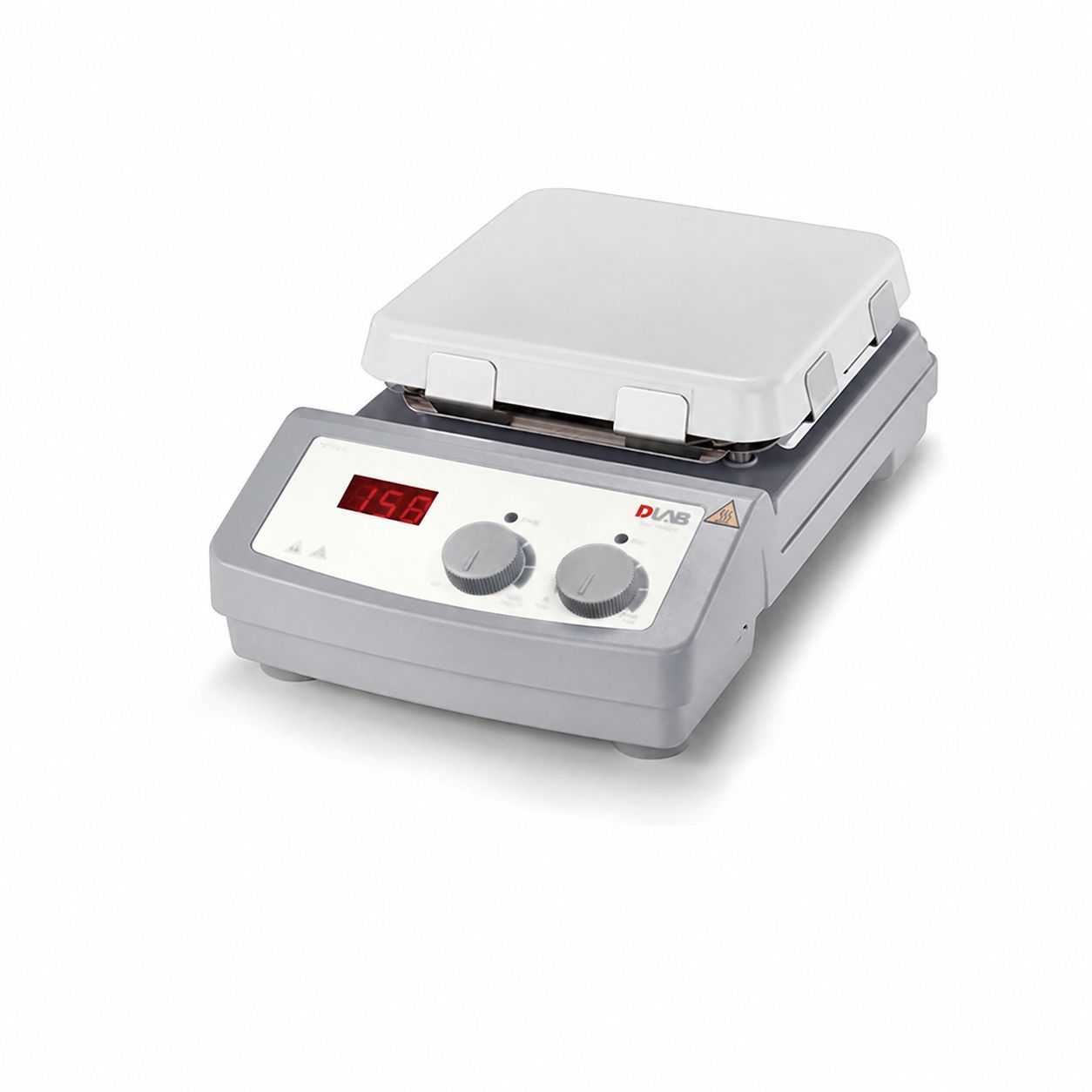 7" LED Square Hotplate Magnetic Stirrer, Includes Support Clamp and Temperature Sensor