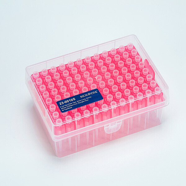 Filter Pipette Tips- 0.1-10uL Extra-Long (50 Racks/Case) 96/Rack, 4800/Case
