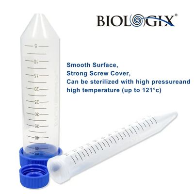 Biologix® 50ml 16,000 x g, Polypropylene Centrifuge Tubes, Sterile Polypropylene Centrifuge Tubes