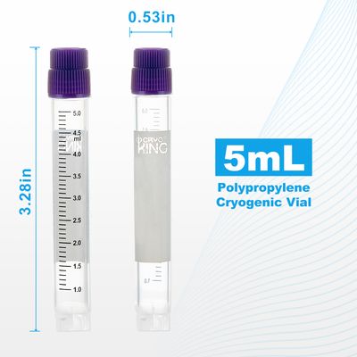 Biologix® 5.0ml Cryogenic Vials, External Thread, Non-Barcoded, 25/Bag, 500/Pack, 1000/Case