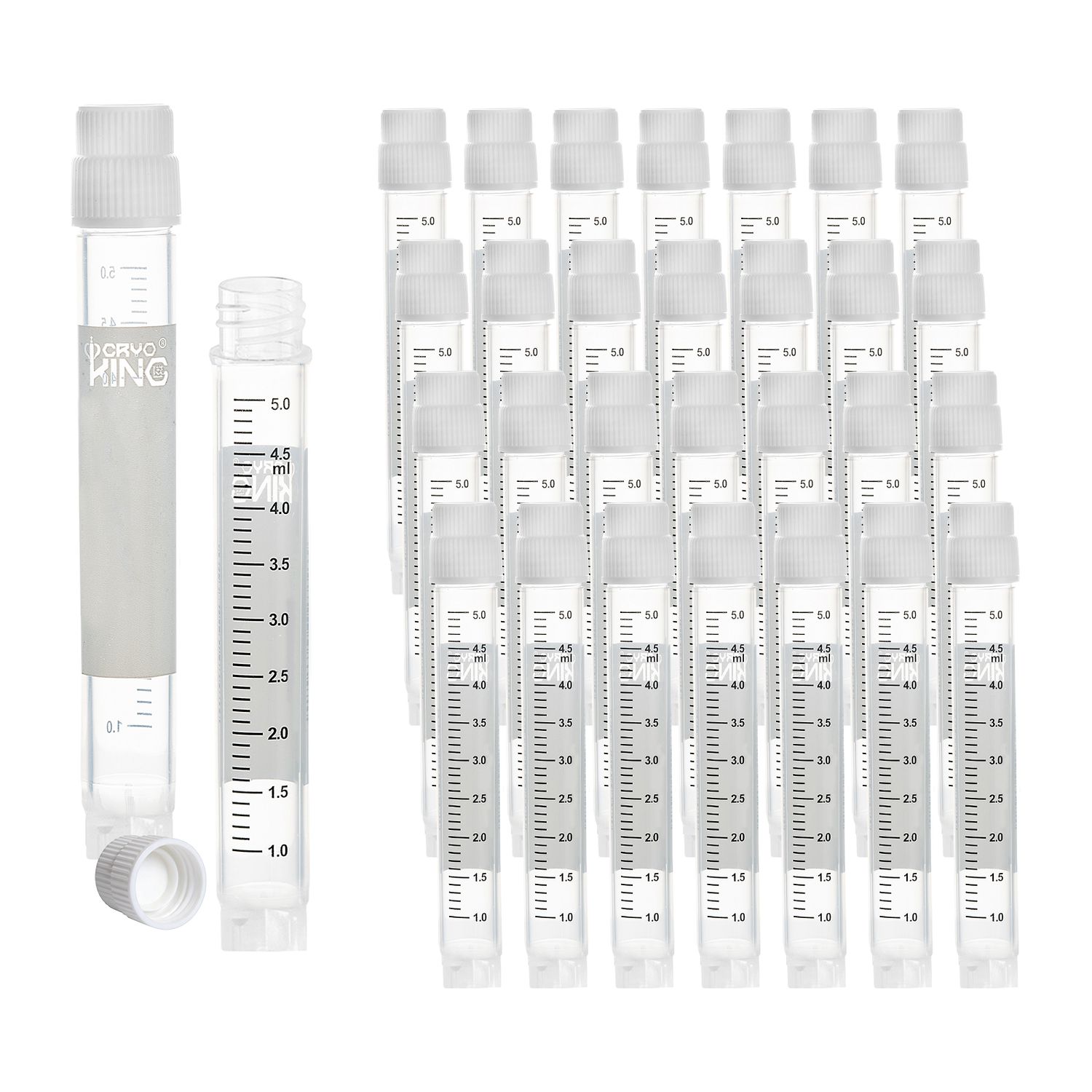 Biologix® 5.0ml Cryogenic Vials, External Thread, Non-Barcoded, 25/Bag, 500/Pack, 1000/Case