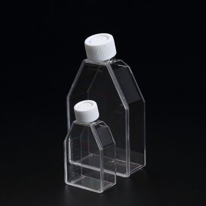3D Cell Floater Flask with Filter Cap, PS, 25CM², 75 CM², 5 Pcs/Sleeves, 10 Pcs/Case