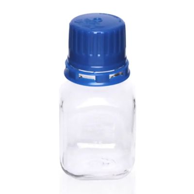 125ml PETG Media Regent Bottle, Sterile, Standard Cap PE, 24/Tray, 144/Case Square PETG Media Bottles with Closure