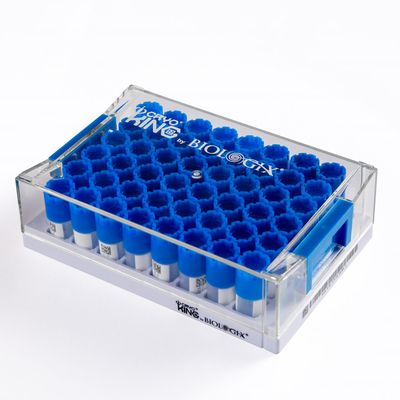 Biologix® SBS Format Cryogenic Vials-1mL, 2mL, 5mL, 48-Well, Racked, External Thread, 10 Sets/Pack, 2 Packs/Case