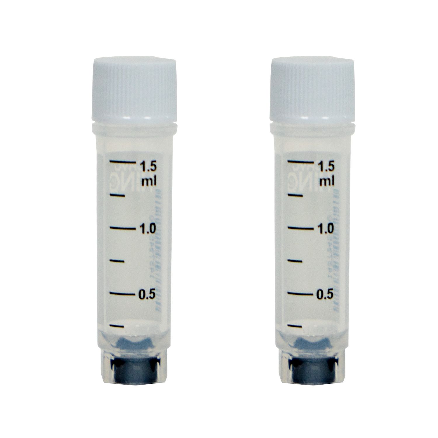 CryoKing® 2.0ml Cryogenic Vials, Side &amp; Bottom Barcoded, External Thread, 25 Sets/Bag, 20 Bags/Pack, 2 Packs/Case