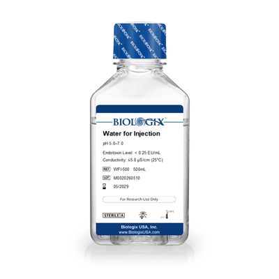 Biologix® Water for Injection(WFI), Sterile, 500mL/ Bottle