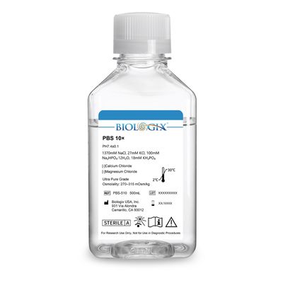 Biologix® PBS Buffer (10×), pH7.4, Sterile, 500mL/ Bottle