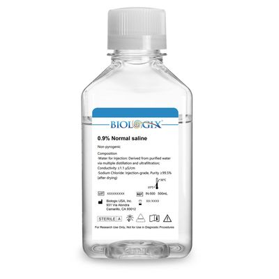 Biologix® 0.9% Normal Saline Solution, 500mL/Bottle