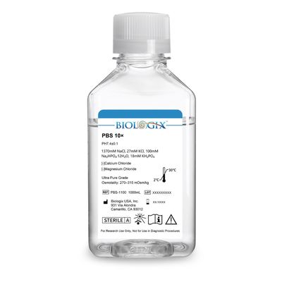 Biologix® PBS Buffer (10×), pH7.4, Sterile, 1000mL/ Bottle