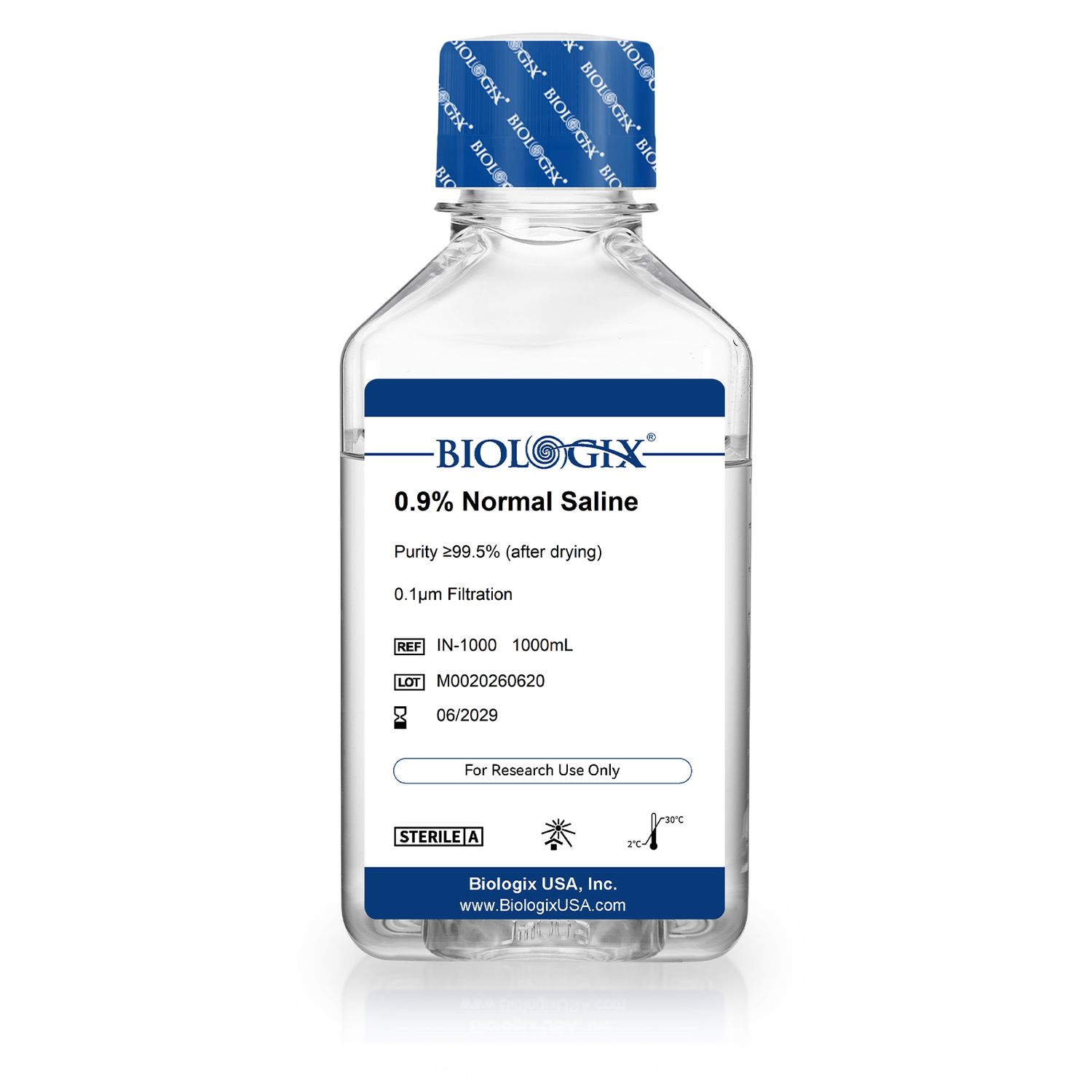 Biologix® 0.9% Normal Saline Solution, 1000mL/Bottle