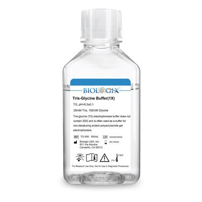 Biologix® TG (Tris-glycine) Electrophoresis Buffer (1×), pH8.3, 500mL/Bottle