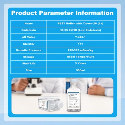 Biologix® PBST Buffer (1×), pH7.4, Sterile, Low Endotoxin, 500mL/Bottle