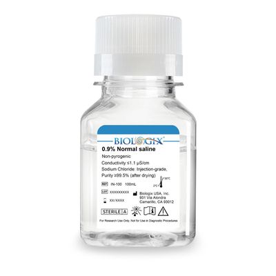Biologix® 0.9% Saline Solution, Sterilized Sodium Chloride Solution, 100mL/ Bottle