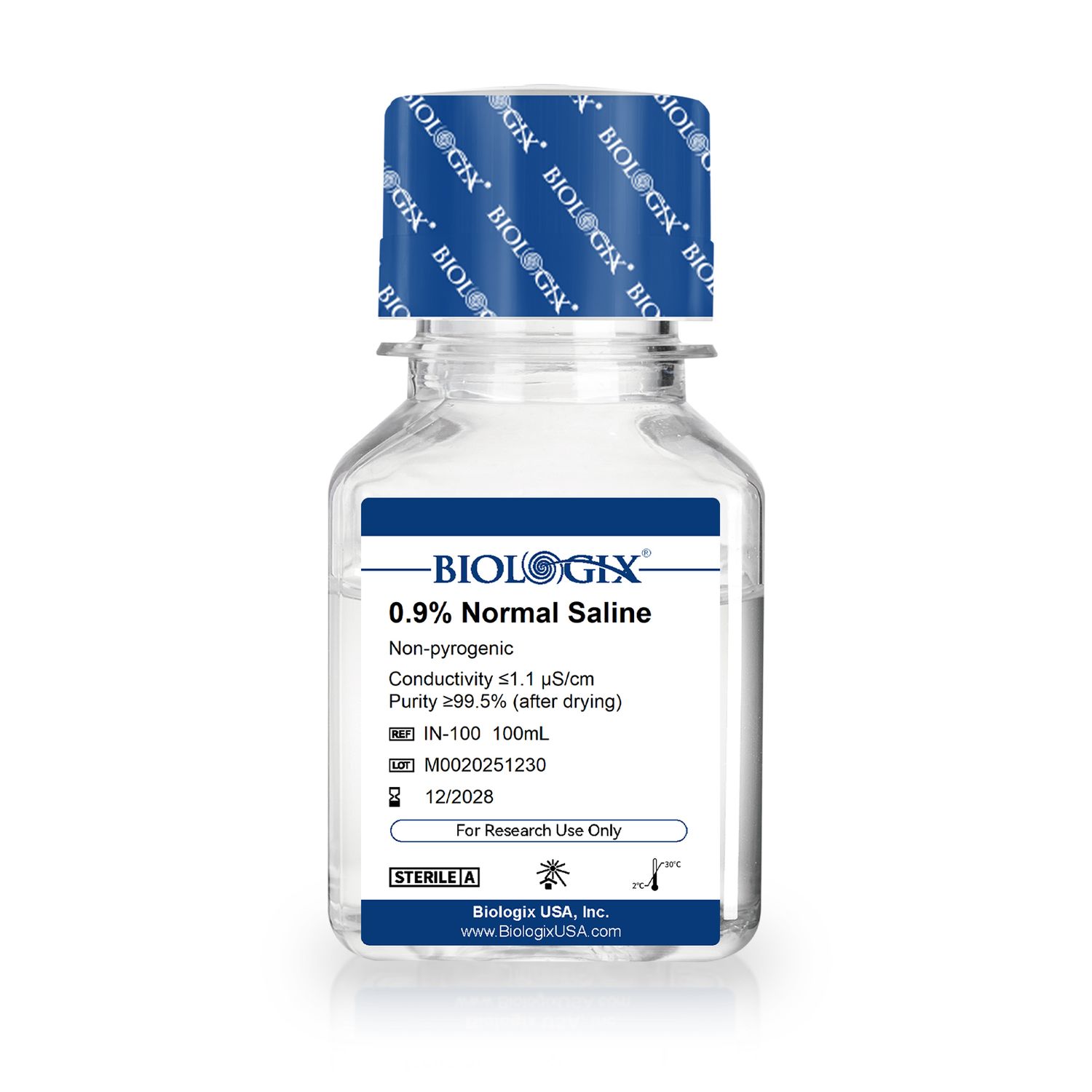 Biologix® 0.9% Saline Solution, 100mL/ Bottle