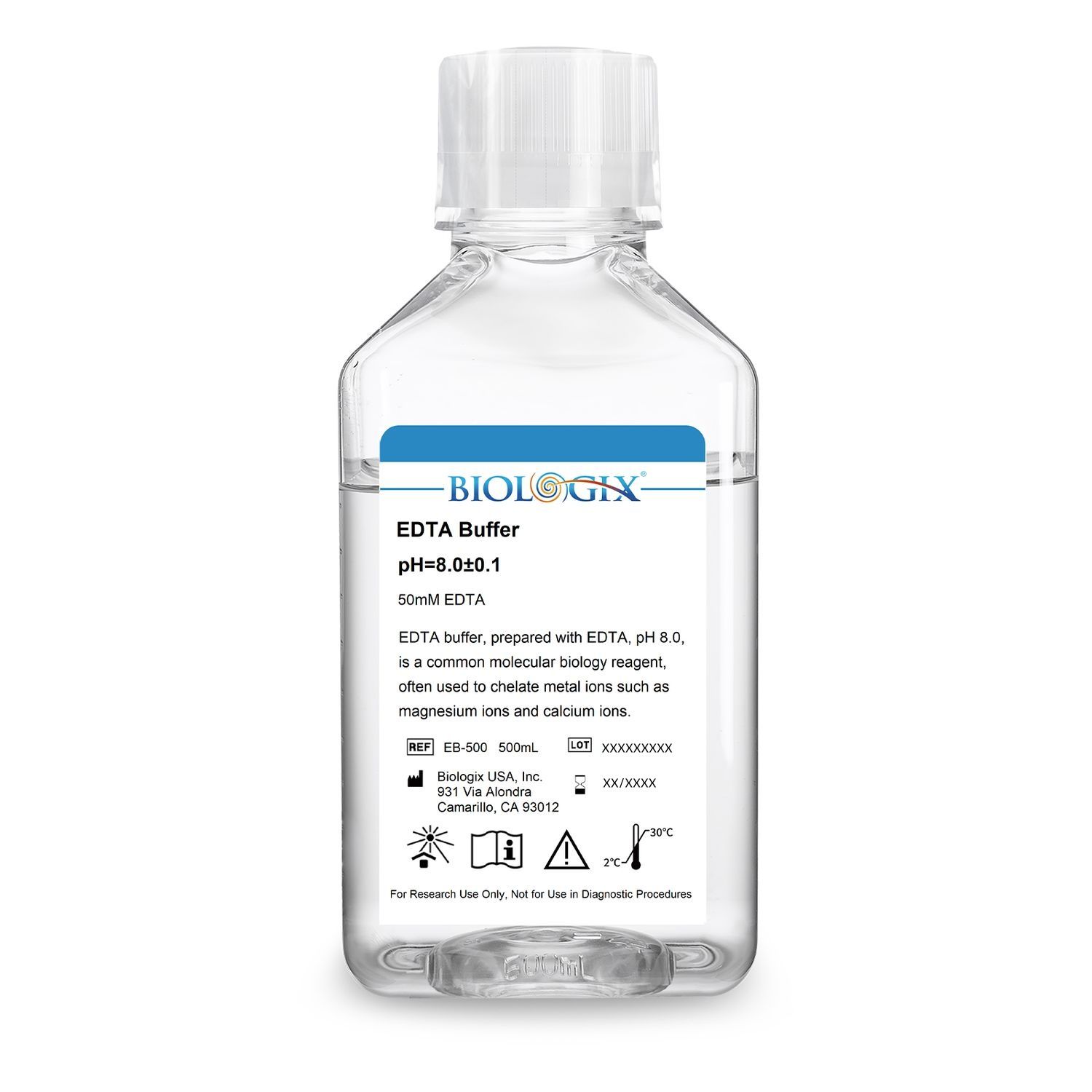 Biologix® EDTA Buffer, PH8.0, 500mL/ Bottle