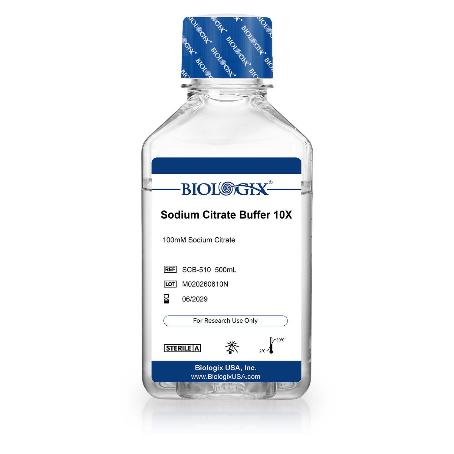 Biologix® Sodium Citrate Buffer (10X), PH6.0, 500mL/ Bottle
