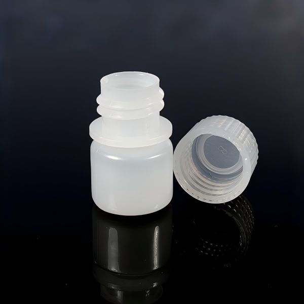 Biologix®  8mL HDPE wide-mouth bottles. Hdpe-made bottle, PP cap. Natural color, Dnase &amp; Rnase free, non-pyrogen, 100 /pack,10 packs/case