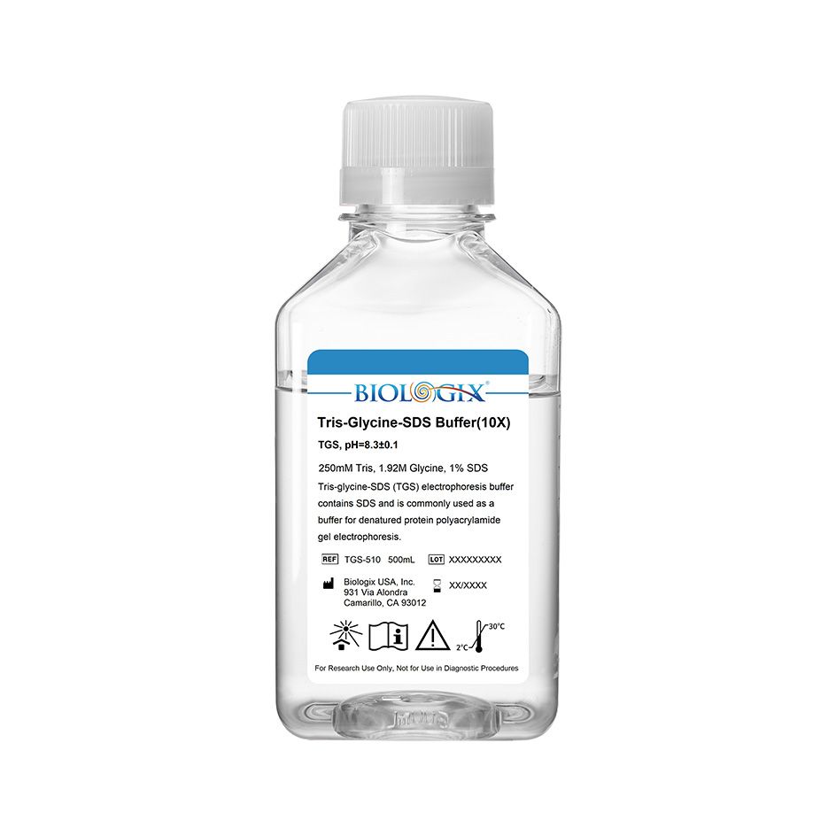 Biologix® Tris-glycine-SDS (TGS) Electrophoresis Buffer (10×), pH8.3, 500mL/Bottle
