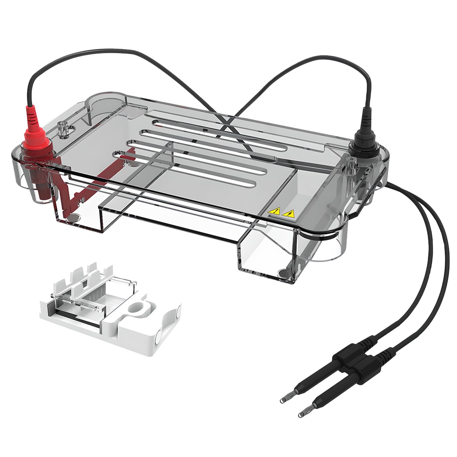 Biologix® Multi-function horizontal electrophoresis tank, 120×120mm Large Gel, 700mL Buffer Volume Electrophoresis System